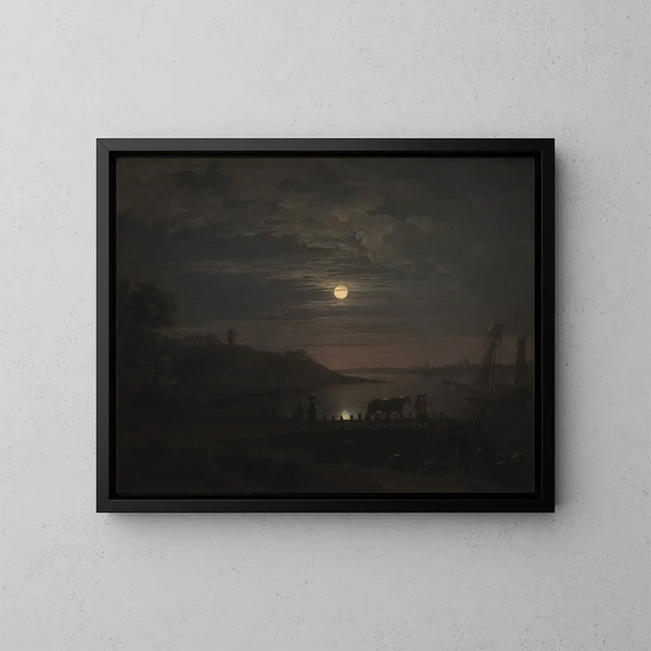 Le passage sur le Petit Belt à Snoghj au lever de la lune - Jens Juel — quadro incorniciato alla parete