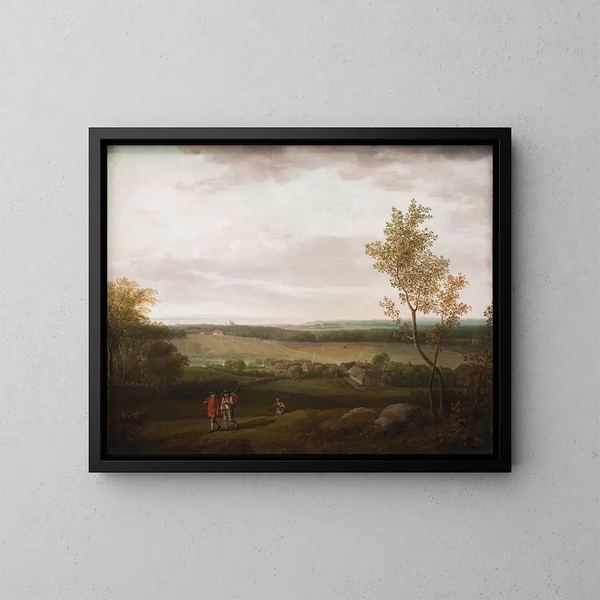 Vista della campagna vicino a Jægerspris - Jens Juel — quadro incorniciato alla parete