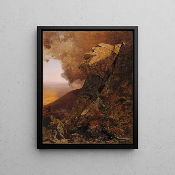 Una scogliera nei Catskills - Jervis McEntee — quadro incorniciato alla parete