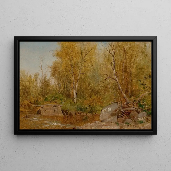 Ruisseau Sablonneux, Bois du Maine - Jervis McEntee — quadro incorniciato alla parete