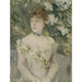 Giovane donna in abito da ballo - Berthe Morisot — ambientato in un interno