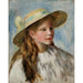 Riproduzione del dipinto Giovane ragazza con il cappello - Pierre-Auguste Renoir