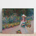 Riproduzione del dipinto Giovane ragazza nel giardino di Giverny - Claude Monet