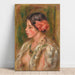 Riproduzione del dipinto Giovane donna con rosa - Pierre-Auguste Renoir