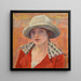 Giovane donna con cappello bianco o studio di testa - Pierre Bonnard — quadro incorniciato alla parete