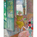 Riproduzione del dipinto Giovane donna in un interno fiorito - Henri Lebasque
