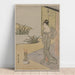 Riproduzione del dipinto Giovane donna che guarda un vaso di garofani - Suzuki Harunobu