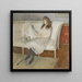 Giovane ragazza seduta su un divano detto Sinfonia in bianco Mademoiselle Paulmier - Paul César Helleu — quadro incorniciato alla parete