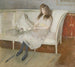 Giovane ragazza seduta su un divano detto Sinfonia in bianco Mademoiselle Paulmier - Paul César Helleu — vista dell’opera