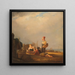 Giovane pescatore che gioca con la sua cattura - Rudolf Jordan — quadro incorniciato alla parete