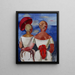 Donne sulla riva del mare - Jēkabs Kazaks — quadro incorniciato alla parete