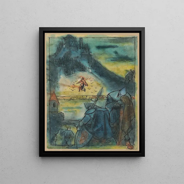 Sotto il castello incantato - Jan Novák — quadro incorniciato alla parete