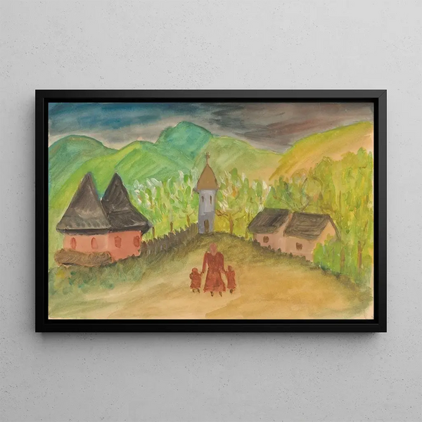 Jn Novk - Matka s demi vo vidieckej krajine.webp