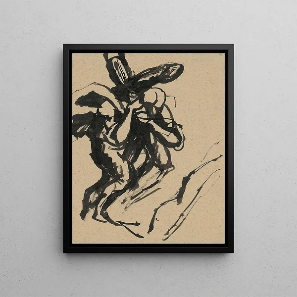 Vecchio con una croce sulla spalla - Jan Novák — quadro incorniciato alla parete