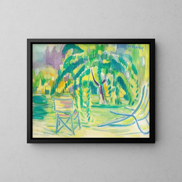 Festa sulla Riviera - János Vaszary — quadro incorniciato alla parete