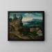 Paesaggio con la Fuga in Egitto - Joachim Patinier — quadro incorniciato alla parete