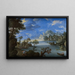 Paesaggio sul bordo del lago - Joachim Patinier — quadro incorniciato alla parete