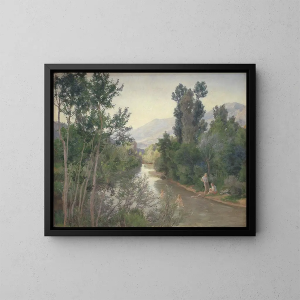 Pomeriggio sul fiume Liri - Joakim Skovgaard — quadro incorniciato alla parete