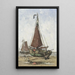 Bateau de pêche à proue bluff sur la plage - Joannes Barnardus Antonius Maria Westerwoudt — quadro incorniciato alla parete