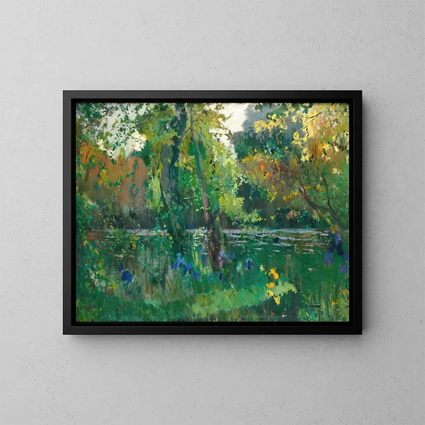 Bord de rivière dans la forêt - Joaquín Mir Trinxet — quadro incorniciato alla parete