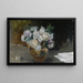 Nature morte di rose bianche - Joaquín Sorolla — quadro incorniciato alla parete