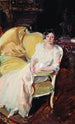 Clotilde assise sur le canapé - Joaquín Sorolla — vista dell’opera