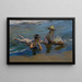 Bambini che giocano sulla spiaggia - Joaquín Sorolla — quadro incorniciato alla parete