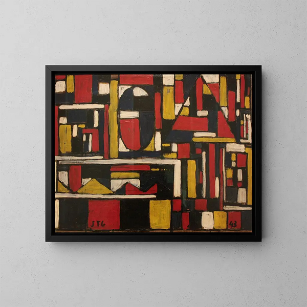 Struttura costruttiva con forme geometriche - Joaquín Torres-García — quadro incorniciato alla parete