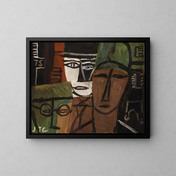 Têtes - Joaquín Torres-García — quadro incorniciato alla parete