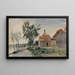 Un Ruisseau Coulant entre Maisons et Route - Johan Barthold Jongkind — quadro incorniciato alla parete