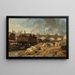 Bain bateaux-lavoirs vicino al Pont-Neuf - Johan Barthold Jongkind — quadro incorniciato alla parete