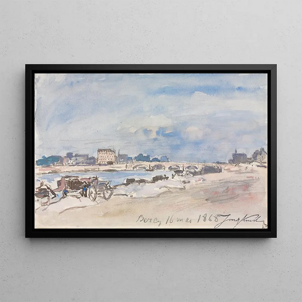 Bercy - Johan Barthold Jongkind — quadro incorniciato alla parete