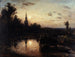 Chiaro di luna a Overschie, dintorni di Rotterdam - Johan Barthold Jongkind — vista dell’opera