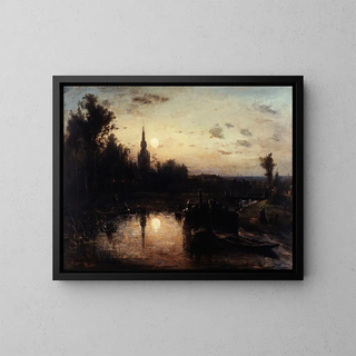 Johan Barthold Jongkind - Clair de lune  Overschie environs de Rotterdam.webp