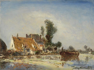 Johan Barthold Jongkind - Houses on a Waterway near Crooswijk.webp