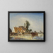 Case su un canale vicino a Crooswijk - Johan Barthold Jongkind — quadro incorniciato alla parete