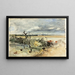 Paesaggio con un uomo su un asino - Johan Barthold Jongkind — quadro incorniciato alla parete