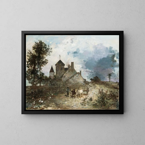 Le Château Nivre - Johan Barthold Jongkind — quadro incorniciato alla parete