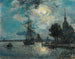 Il porto di Dordrecht alla luce della luna - Johan Barthold Jongkind — vista dell’opera