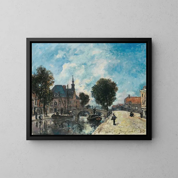 Le Spui, L'Aia - Johan Barthold Jongkind — quadro incorniciato alla parete