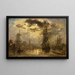 I mulini di Rotterdam - Johan Barthold Jongkind — quadro incorniciato alla parete