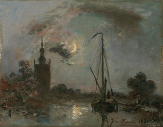 Johan Barthold Jongkind - Overschie in the Moonlight.webp