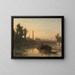Vista sul fiume in Francia, probabilmente vicino a Pontoise - Johan Barthold Jongkind — quadro incorniciato alla parete