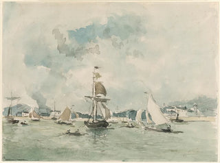 Le port de Honfleur - Johan Barthold Jongkind — vista dell’opera