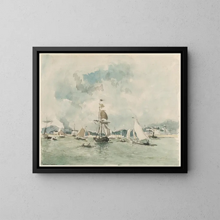 Le port de Honfleur - Johan Barthold Jongkind — quadro incorniciato alla parete