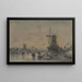 Vista di Arnhem - Johan Barthold Jongkind — quadro incorniciato alla parete