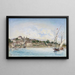 Vista del lago di Ginevra a Nyon - Johan Barthold Jongkind — quadro incorniciato alla parete