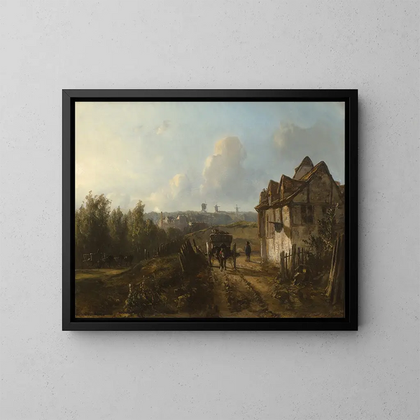 Vista su Montmartre - Johan Barthold Jongkind — quadro incorniciato alla parete