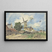 Mulino a vento ad Anversa - Johan Barthold Jongkind — quadro incorniciato alla parete