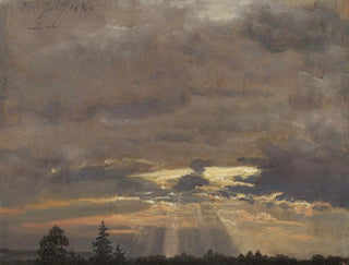 Johan Christian Dahl - Cloud Study with Sunbeams.webp